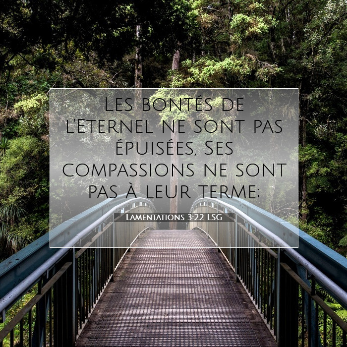 Lamentations 3:22 Commentaire Biblique