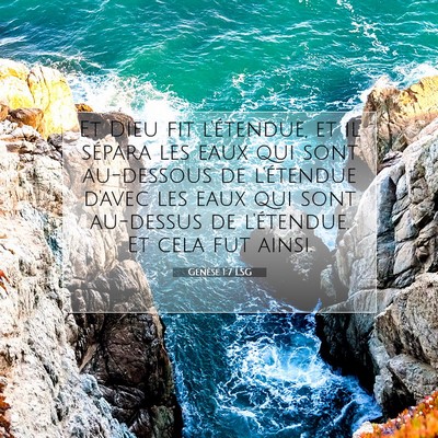 Genèse 1:7 LSG Image du verset biblique