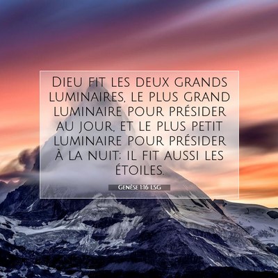 Genèse 1:16 Verset biblique expliqué