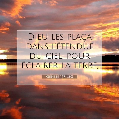 Genèse 1:17 Verset biblique expliqué