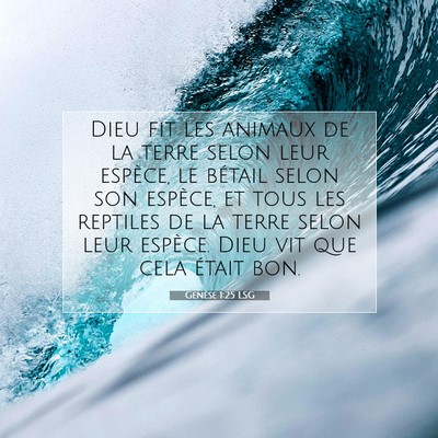 Genèse 1:25 Verset biblique expliqué