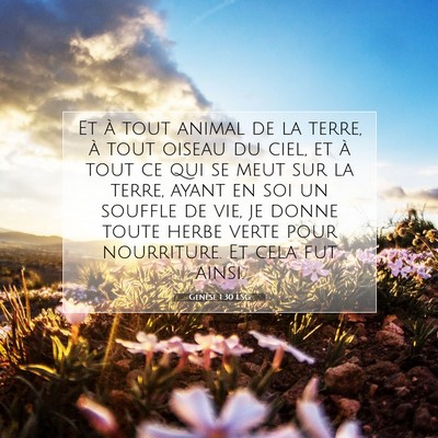 Genèse 1:30 Verset biblique expliqué