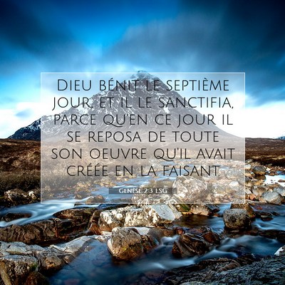 Genèse 2:3 Verset biblique expliqué