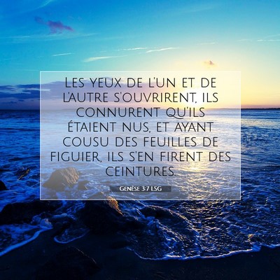 Genèse 3:7 LSG Image du verset biblique