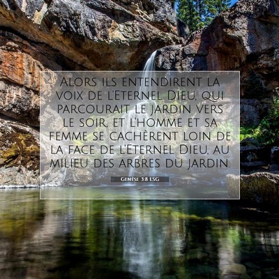 Genèse 3:8 LSG Image du verset biblique