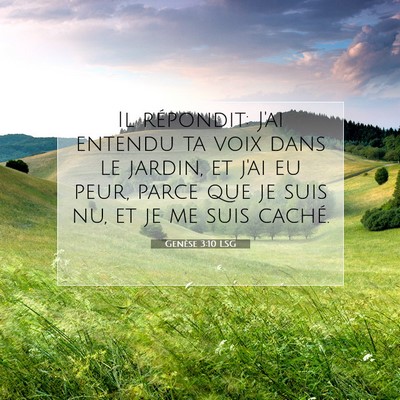 Genèse 3:10 LSG Image du verset biblique