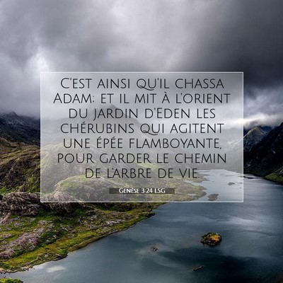 Genèse 3:24 LSG Image du verset biblique