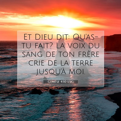 Genèse 4:10 LSG Image du verset biblique