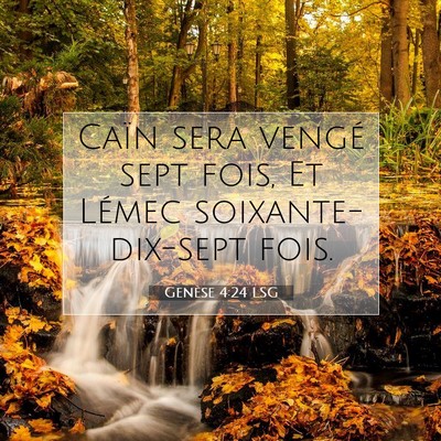 Genèse 4:24 LSG Image du verset biblique