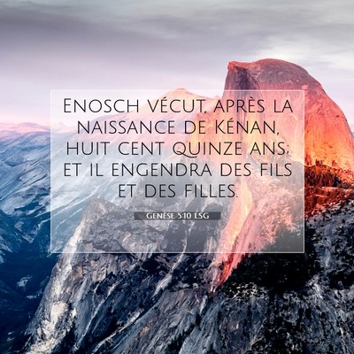 Genèse 5:10 LSG Image du verset biblique