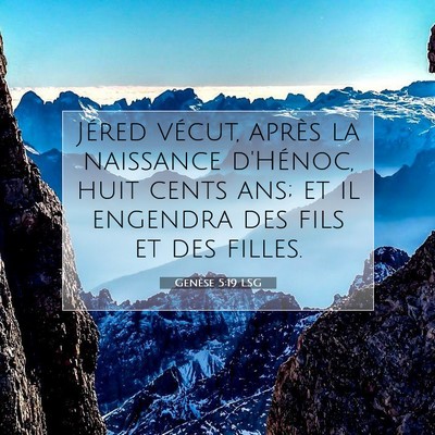 Genèse 5:19 Verset biblique expliqué