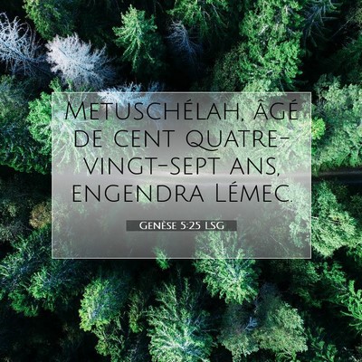 Genèse 5:25 Verset biblique expliqué