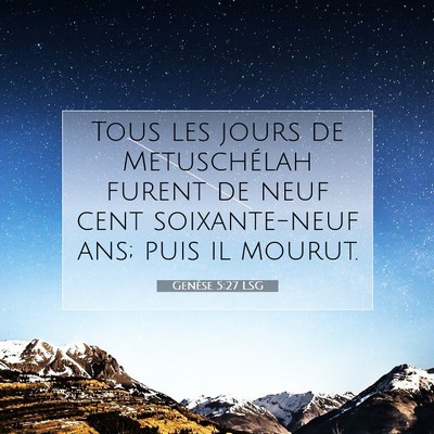 Genèse 5:27 Verset biblique expliqué