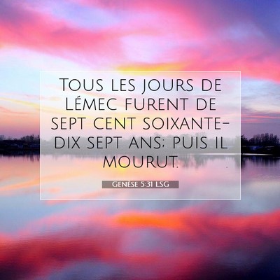 Genèse 5:31 Verset biblique expliqué