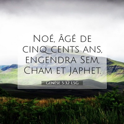 Genèse 5:32 Verset biblique expliqué