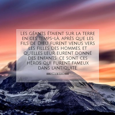 Genèse 6:4 Verset biblique expliqué