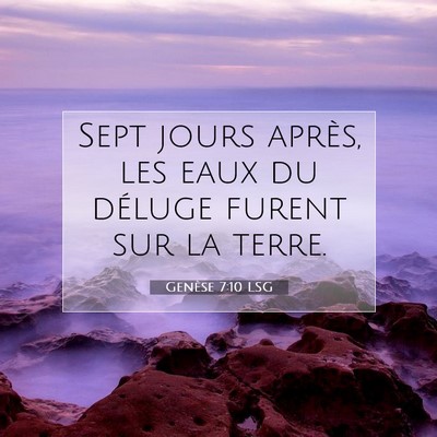 Genèse 7:10 Verset biblique expliqué