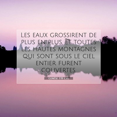 Genèse 7:19 Verset biblique expliqué