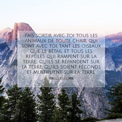 Genèse 8:17 LSG Image du verset biblique