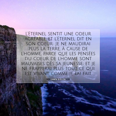 Genèse 8:21 LSG Image du verset biblique