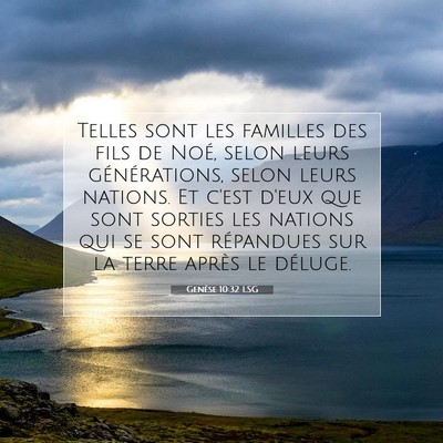 Genèse 10:32 LSG Image du verset biblique