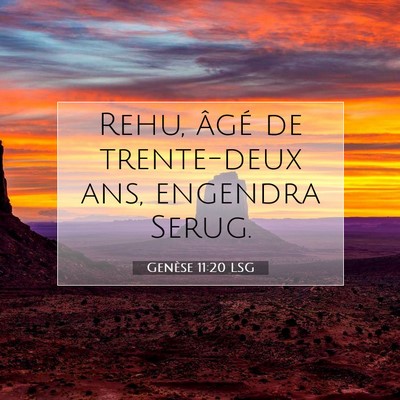 Genèse 11:20 LSG Image du verset biblique