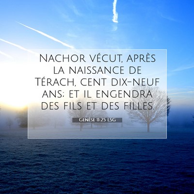 Genèse 11:25 LSG Image du verset biblique