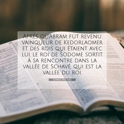 Genèse 14:17 LSG Image du verset biblique