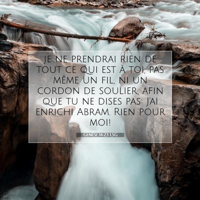 Genèse 14:23 Verset biblique expliqué