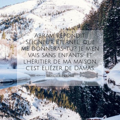 Genèse 15:2 LSG Image du verset biblique