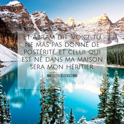 Genèse 15:3 LSG Image du verset biblique