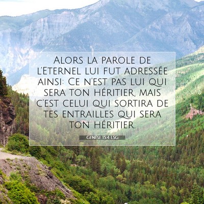 Genèse 15:4 LSG Image du verset biblique