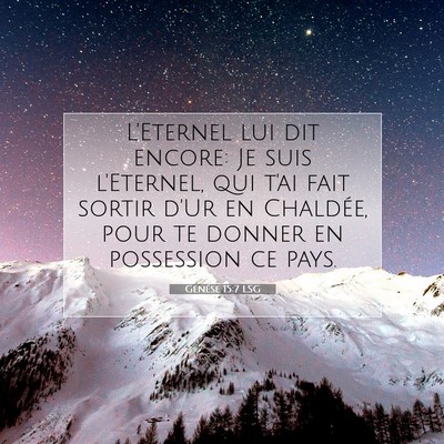 Genèse 15:7 Verset biblique expliqué