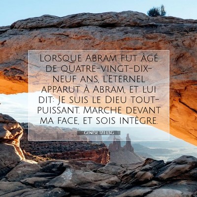 Genèse 17:1 LSG Image du verset biblique