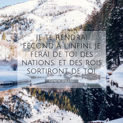 Genèse 17:6 LSG Image du verset biblique