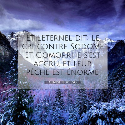 Genèse 18:20 LSG Image du verset biblique