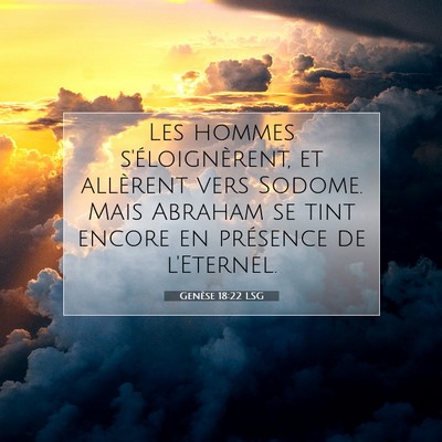 Genèse 18:22 LSG Image du verset biblique