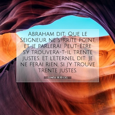 Genèse 18:30 LSG Image du verset biblique