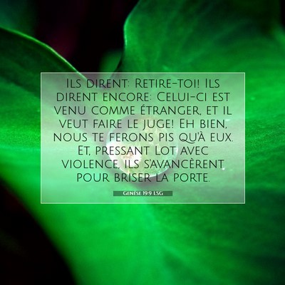 Genèse 19:9 Verset biblique expliqué