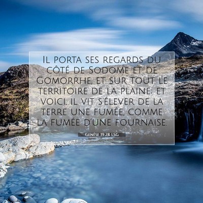 Genèse 19:28 LSG Image du verset biblique