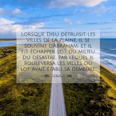 Genèse 19:29 LSG Image du verset biblique