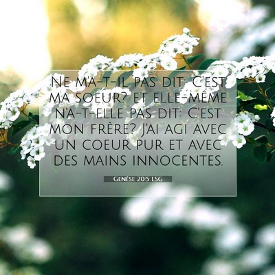 Genèse 20:5 LSG Image du verset biblique