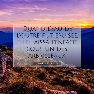 Genèse 21:15 LSG Image du verset biblique