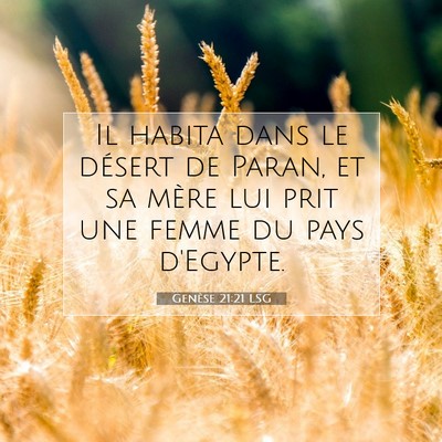 Genèse 21:21 Verset biblique expliqué