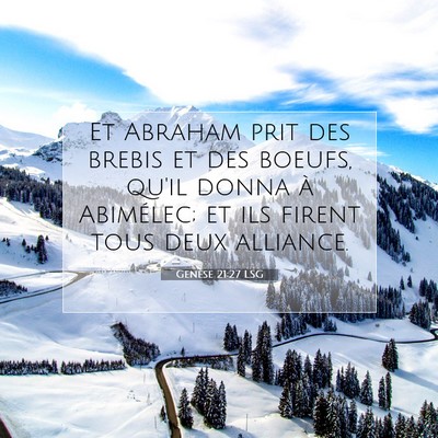 Genèse 21:27 Verset biblique expliqué