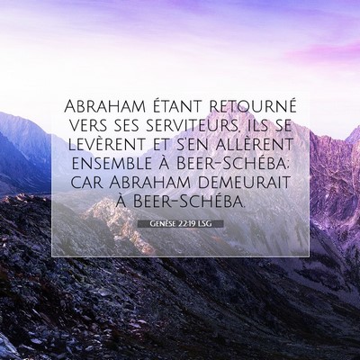 Genèse 22:19 Verset biblique expliqué