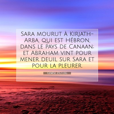 Genèse 23:2 LSG Image du verset biblique