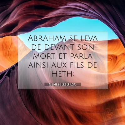 Genèse 23:3 Verset biblique expliqué