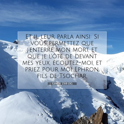 Genèse 23:8 LSG Image du verset biblique