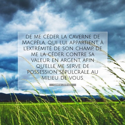 Genèse 23:9 LSG Image du verset biblique